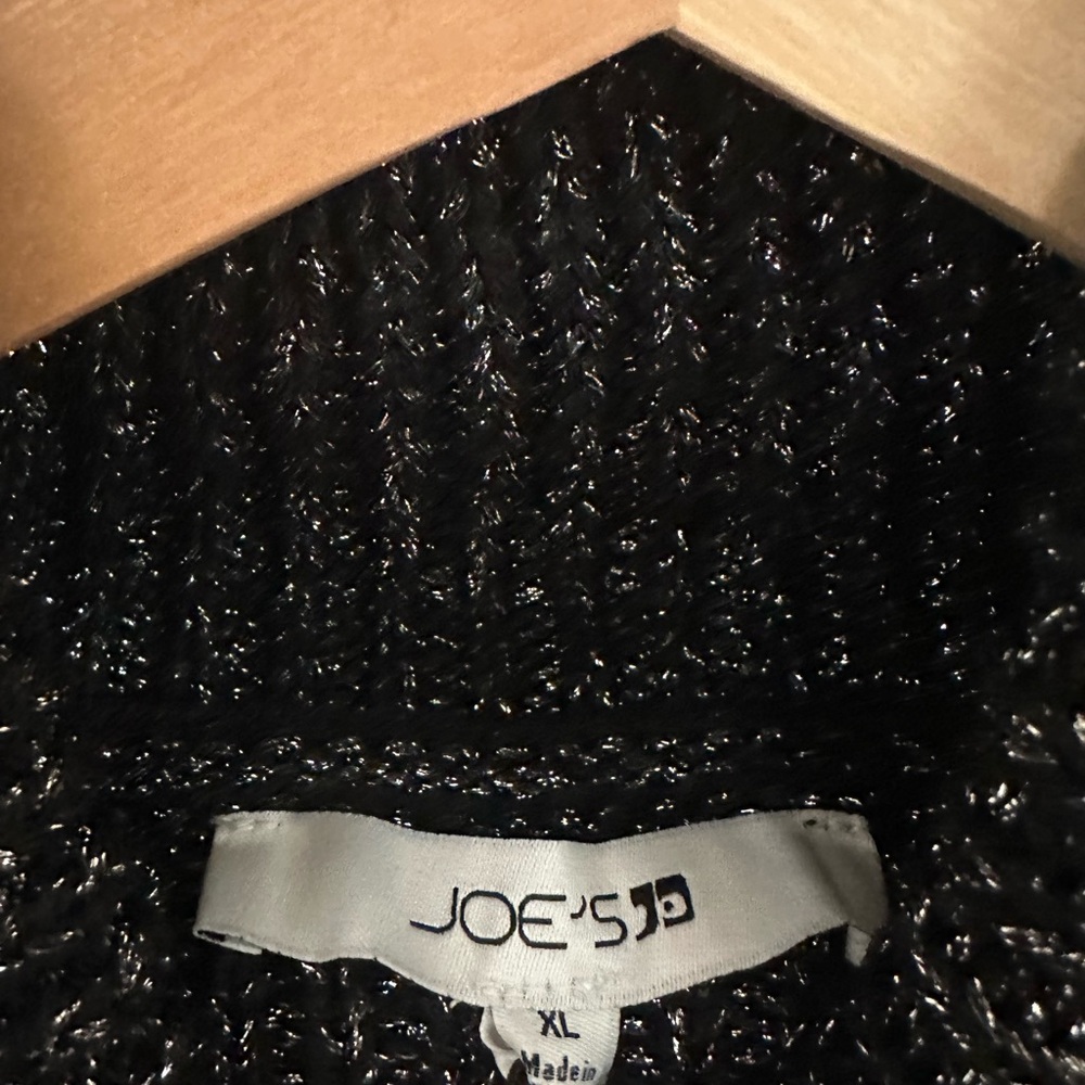 Joe’s Jeans Black Metallic Knit Sweater - size XL - Picture 5 of 5